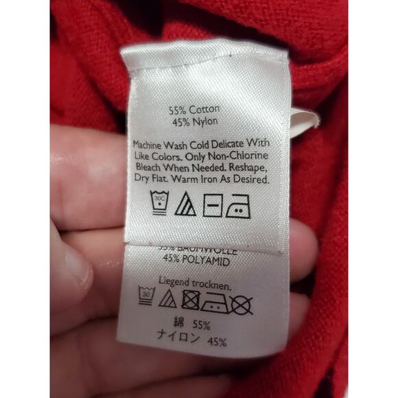 Eddie Bauer Christine Long Sleeve Womens Cardigan Sweater Red Size LG - Picture 6 of 12